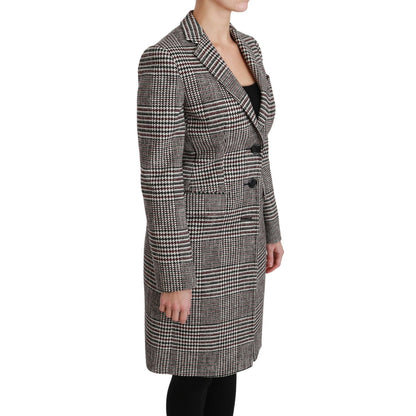 Dolce & Gabbana Multicolor Trench Knee Long Jacket Coat 10% Nylon,1728,25% Wool,5% Acrylic,5% PL,67345645728,Clothing,Coats - Jackets & Coats - Clothing,Dolce & Gabbana,IT40|S,Jackets & Coats - Clothing,Jackets & Coats - Women - Clothing,Material: 55% Cot