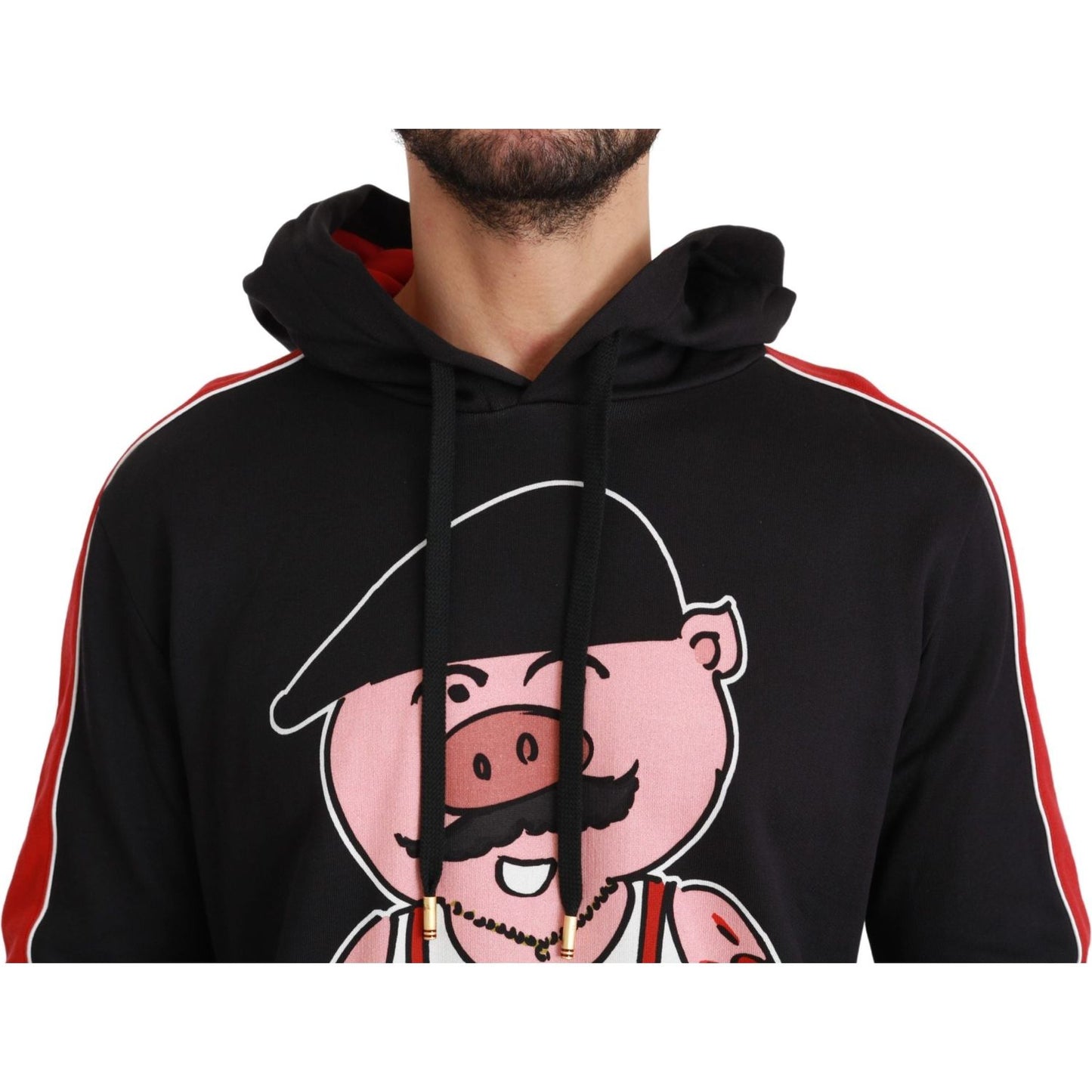 Dolce & Gabbana Black Pig of the Year Hooded Sweater