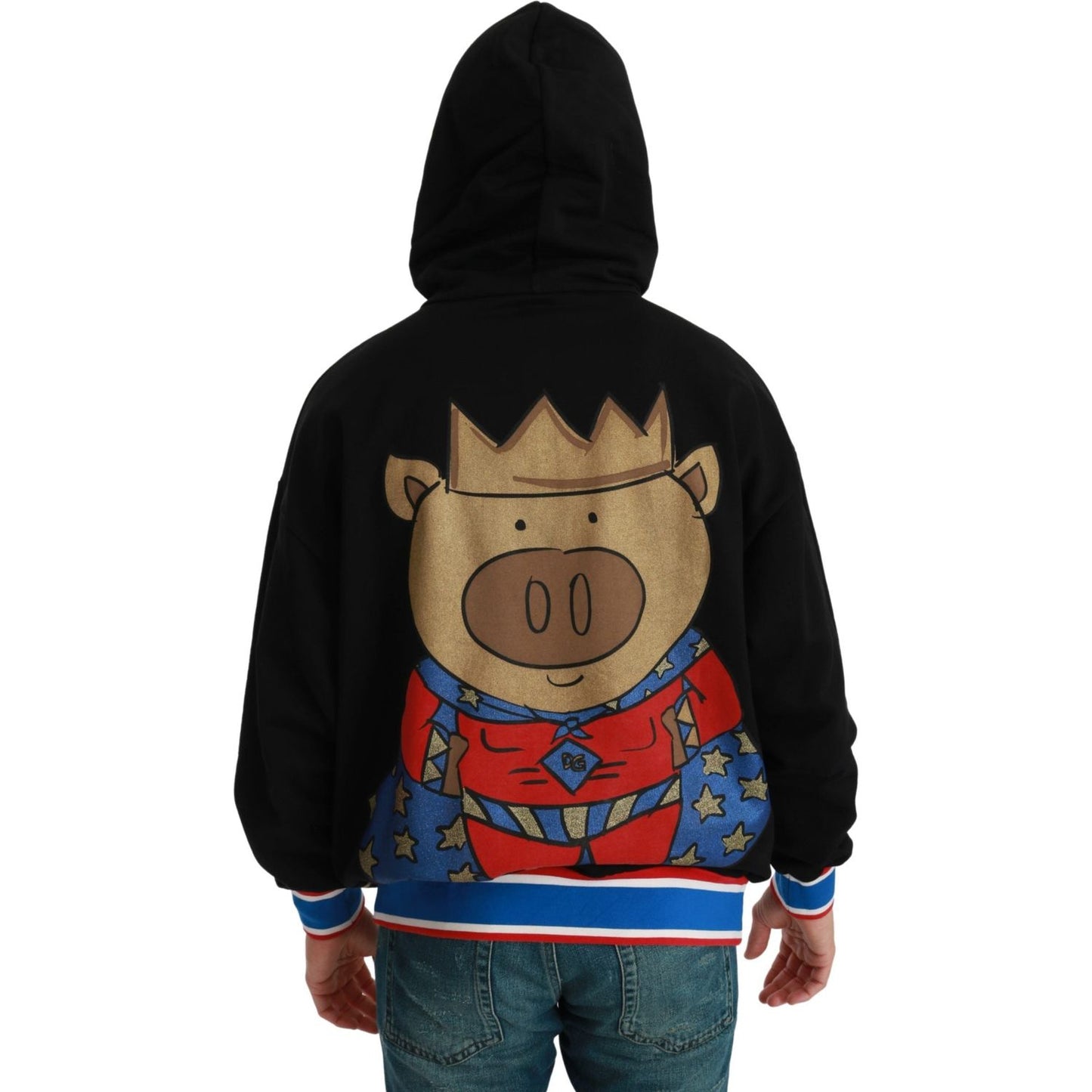 Dolce & Gabbana Black Sweater Pig of the Year Hooded