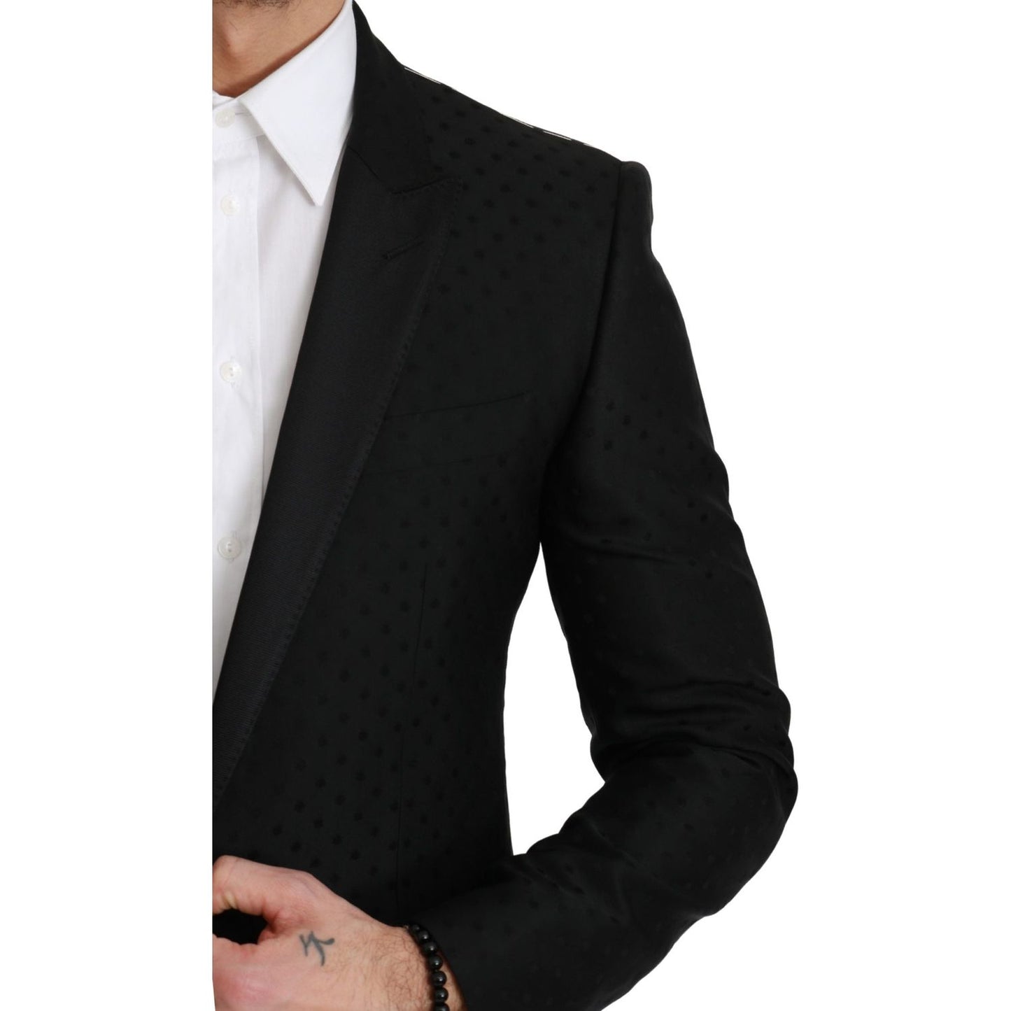 Dolce & Gabbana Black Slim Fit Coat Jacket MARTINI Blazer 1728,67345645728,Black,Blazers - Men - Clothing,Blazers - Suits & Blazers - Clothing,Clothing,Dolce & Gabbana,IT46 | S,Material: 50% Virgin Wool 50% Rayon,Men,Men - Clothing,New with tags,Suits & B