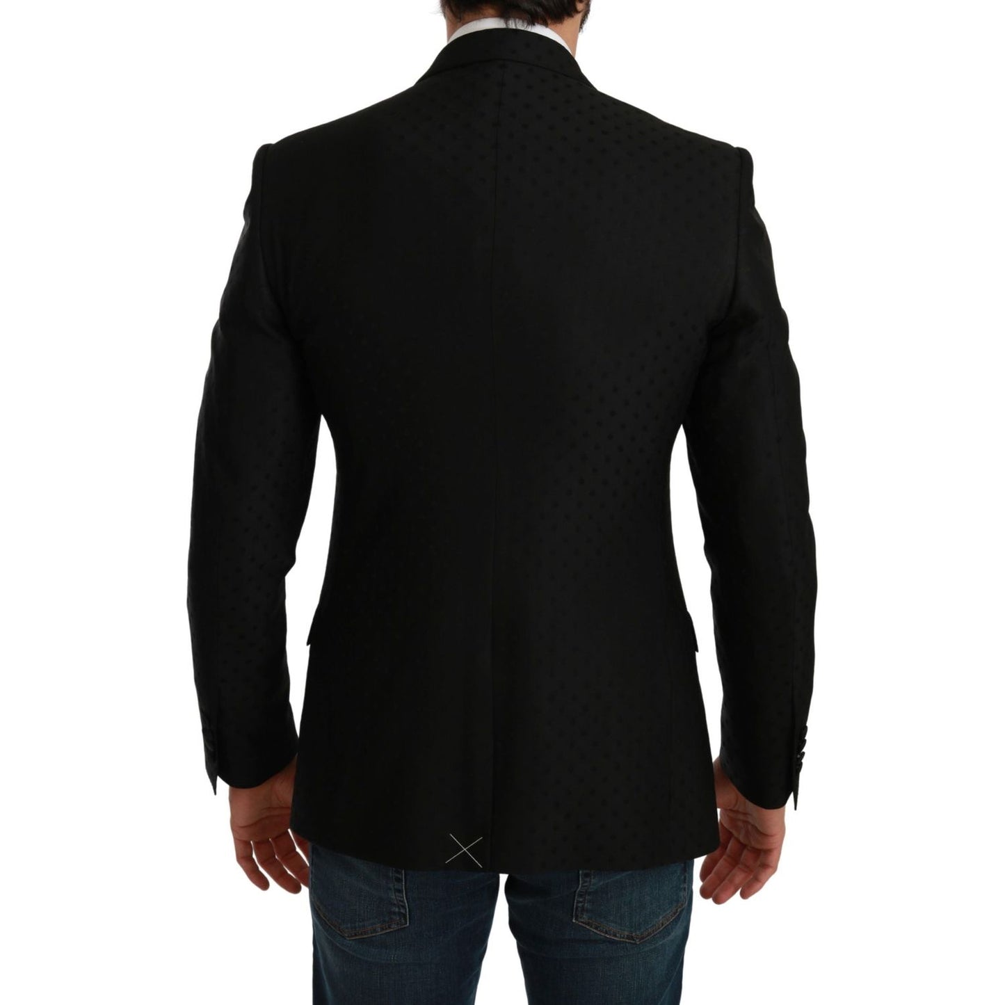 Dolce & Gabbana Black Slim Fit Coat Jacket MARTINI Blazer 1728,67345645728,Black,Blazers - Men - Clothing,Blazers - Suits & Blazers - Clothing,Clothing,Dolce & Gabbana,IT46 | S,Material: 50% Virgin Wool 50% Rayon,Men,Men - Clothing,New with tags,Suits & B