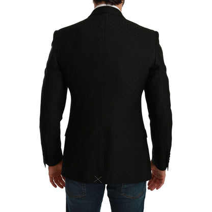 Dolce & Gabbana Black Slim Fit Coat Jacket MARTINI Blazer 1728,67345645728,Black,Blazers - Men - Clothing,Blazers - Suits & Blazers - Clothing,Clothing,Dolce & Gabbana,IT46 | S,Material: 50% Virgin Wool 50% Rayon,Men,Men - Clothing,New with tags,Suits & B