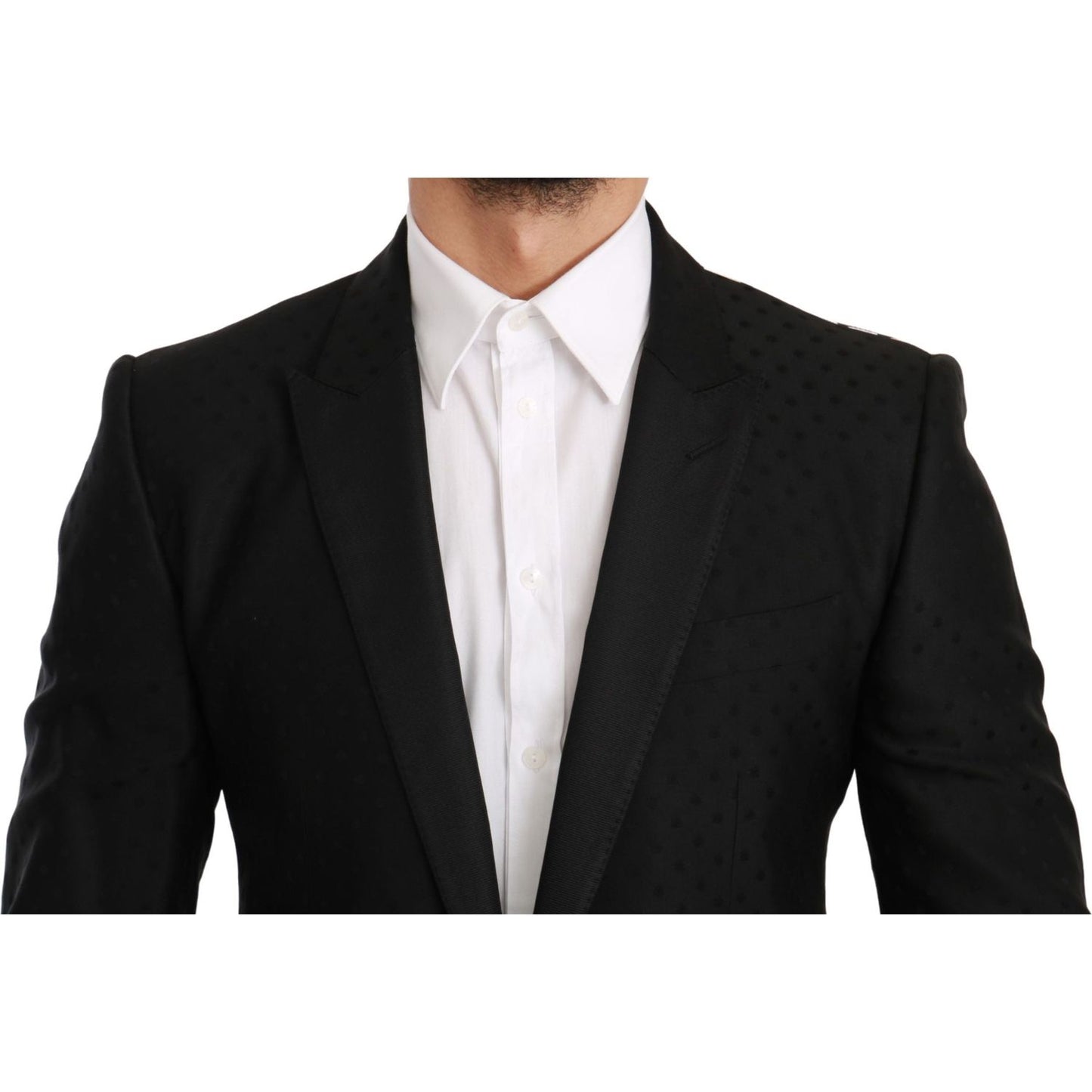 Dolce & Gabbana Black Slim Fit Coat Jacket MARTINI Blazer 1728,67345645728,Black,Blazers - Men - Clothing,Blazers - Suits & Blazers - Clothing,Clothing,Dolce & Gabbana,IT46 | S,Material: 50% Virgin Wool 50% Rayon,Men,Men - Clothing,New with tags,Suits & B