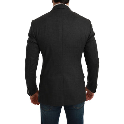 Dolce & Gabbana Gray NAPOLI Slim Fit Jacket Wool Blazer
