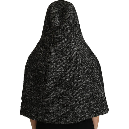 Dolce & Gabbana Gray Tweet Wool Kaftan Jacket Coat Top