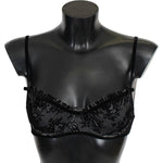 Ermanno Scervino Sleek Black Mesh Balconcino Bra Ermanno Scervino Dark Slate Gray
