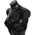 Ermanno Scervino Sleek Black Mesh Balconcino Bra Ermanno Scervino Black