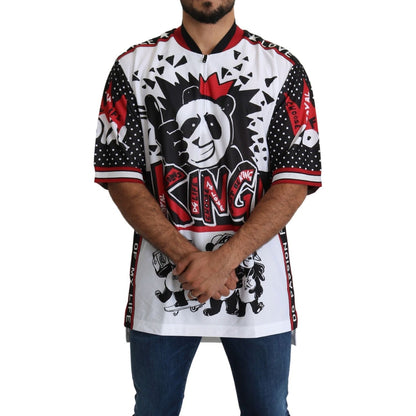 Dolce & Gabbana White King Panda Top Polyester Mens T-shirt Dolce & Gabbana