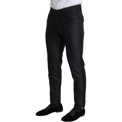 Dolce & Gabbana Black Metallic Skinny Trouser Dress