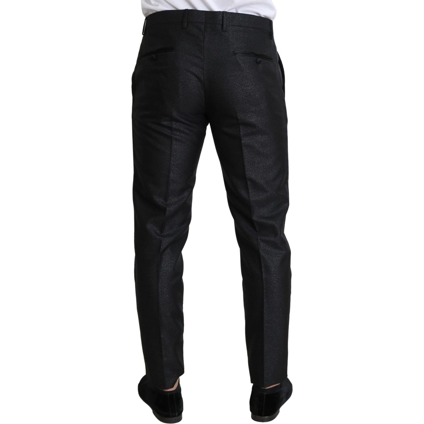 Dolce & Gabbana Black Metallic Skinny Trouser Dress