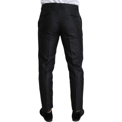 Dolce & Gabbana Black Metallic Skinny Trouser Dress