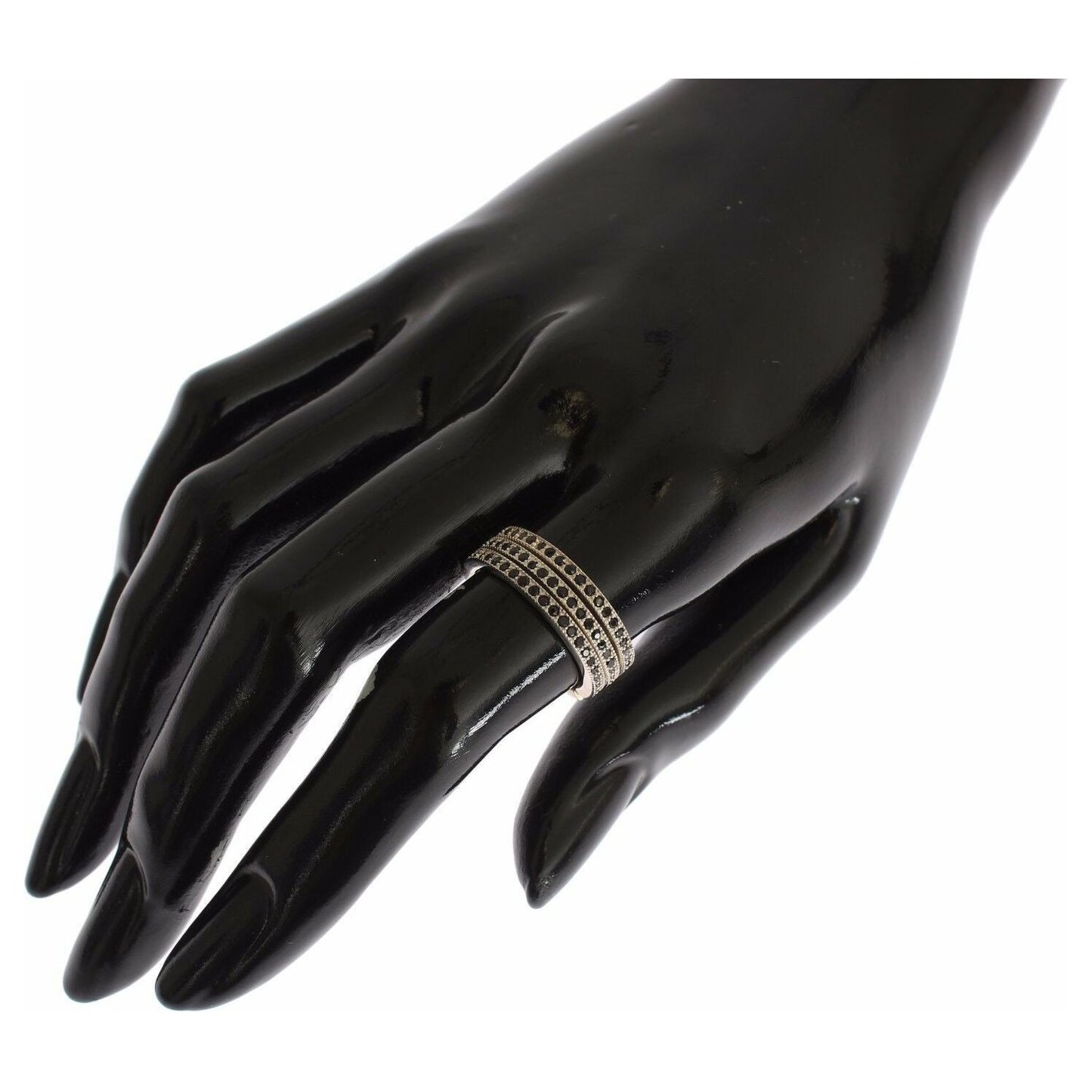 Nialaya Black CZ 925 Sterling Silver Womens Ring 1728,67345645728,Accessories,Black,black CZ Crystals,Category - Jewellery,EU50 | US5,Jewellery - Accessories,Jewelry,Material: 925 Sterling Silver,Men,New with tags,Nialaya,Rings - Jewellery - Accessories,R