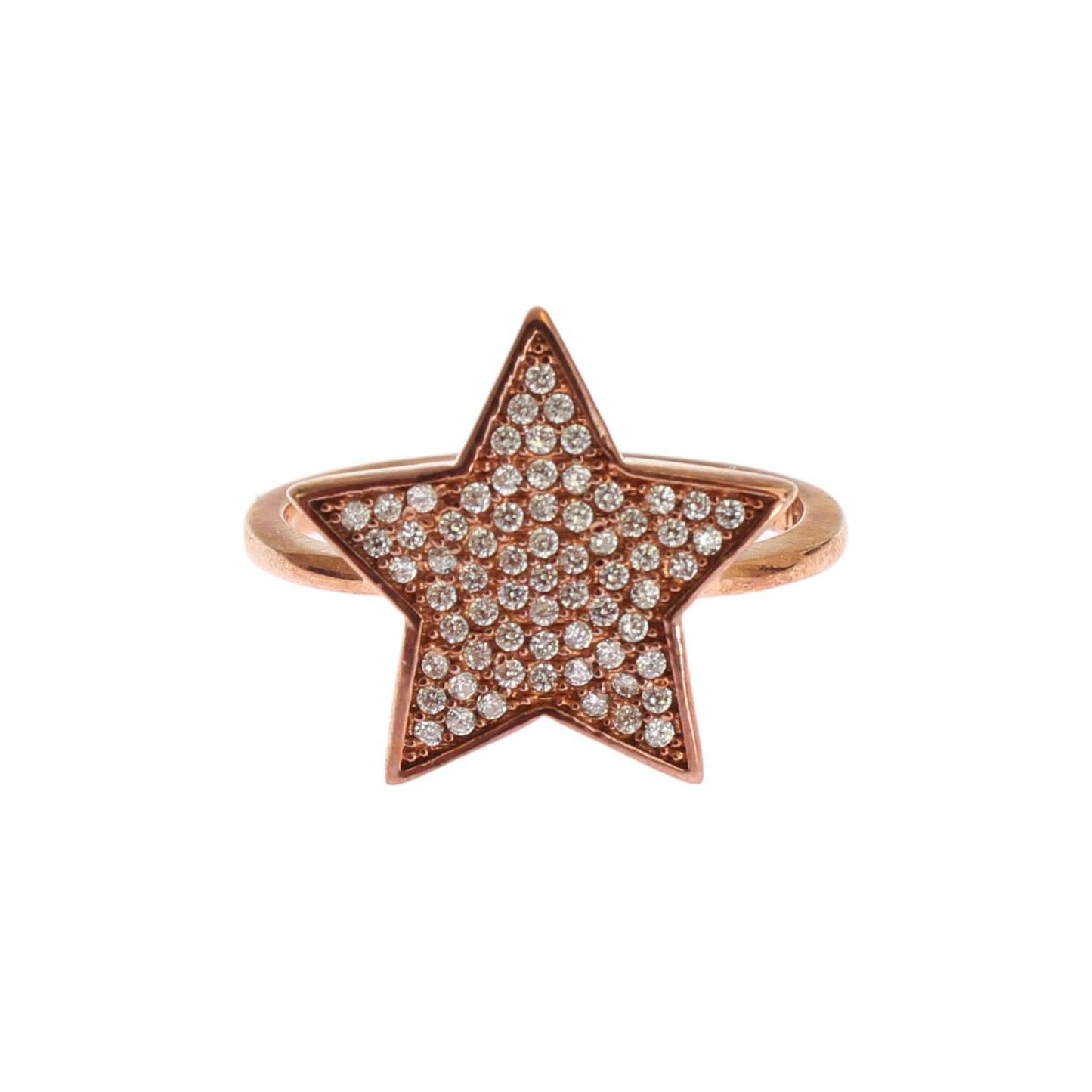 Nialaya Womens Clear CZ Star 925 Silver Ring 1728,5,67345645728,Accessories,Category - Jewellery,Clear CZ Crystals,EU49 | US5,EU51 | US5,EU54 | US7,EU57 | US8,Gold,Jewellery - Accessories,Jewelry,Material: Pink 18K Gold plated 925 Sterling Silver,Men,New
