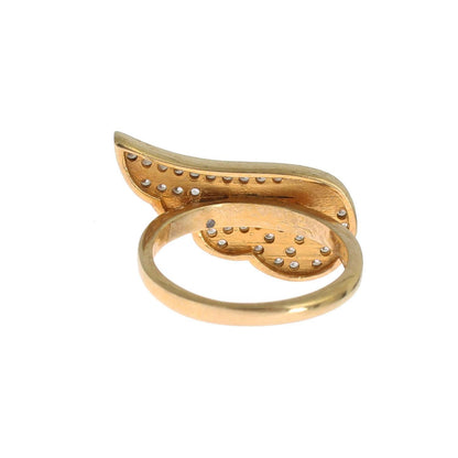Nialaya Womens Clear CZ Gold 925 Silver Authentic Ring Nialaya