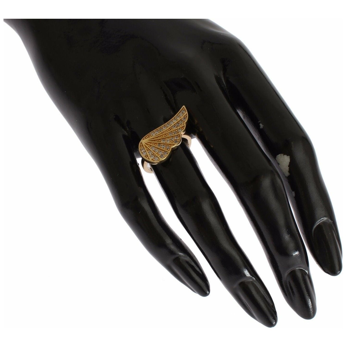 Nialaya Womens Clear CZ Gold 925 Silver Authentic Ring Nialaya