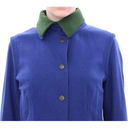 Andrea Incontri Habsburg Blue Green Wool Jacket Coat
