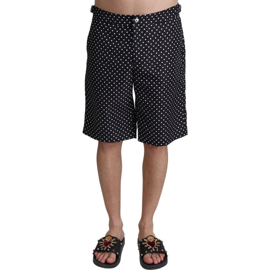Dolce & Gabbana Black Polka Dots Beachwear Shorts Swimwear 1728,67345645728,Black,Clothing,Dolce & Gabbana,IT4 | S,Material: 100% Polyester,Men,Men - Clothing,New with tags,Swim Shorts - Swimwear - Clothing,Swimwear - Clothing,Swimwear - Men - Clothing