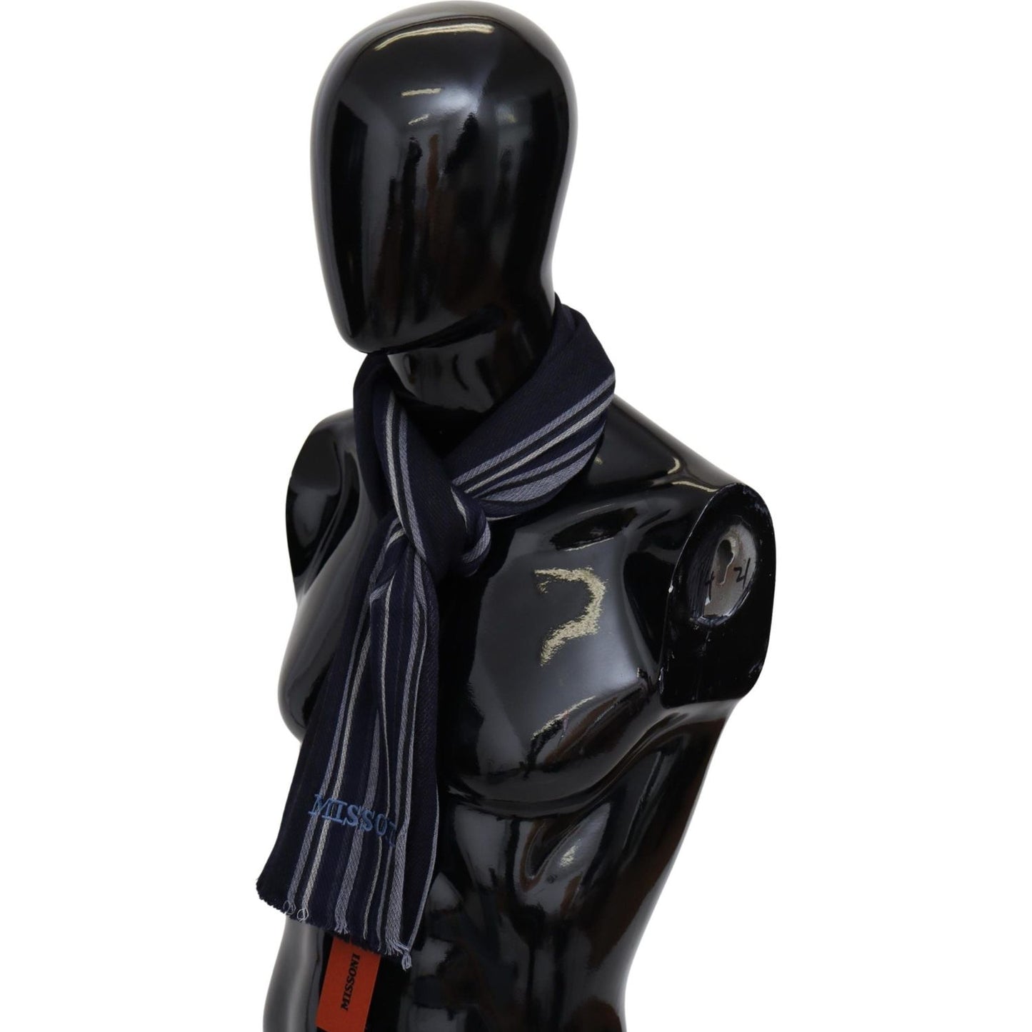 Missoni Multicolor Wool Striped Unisex Wrap Fringes Shawl Missoni