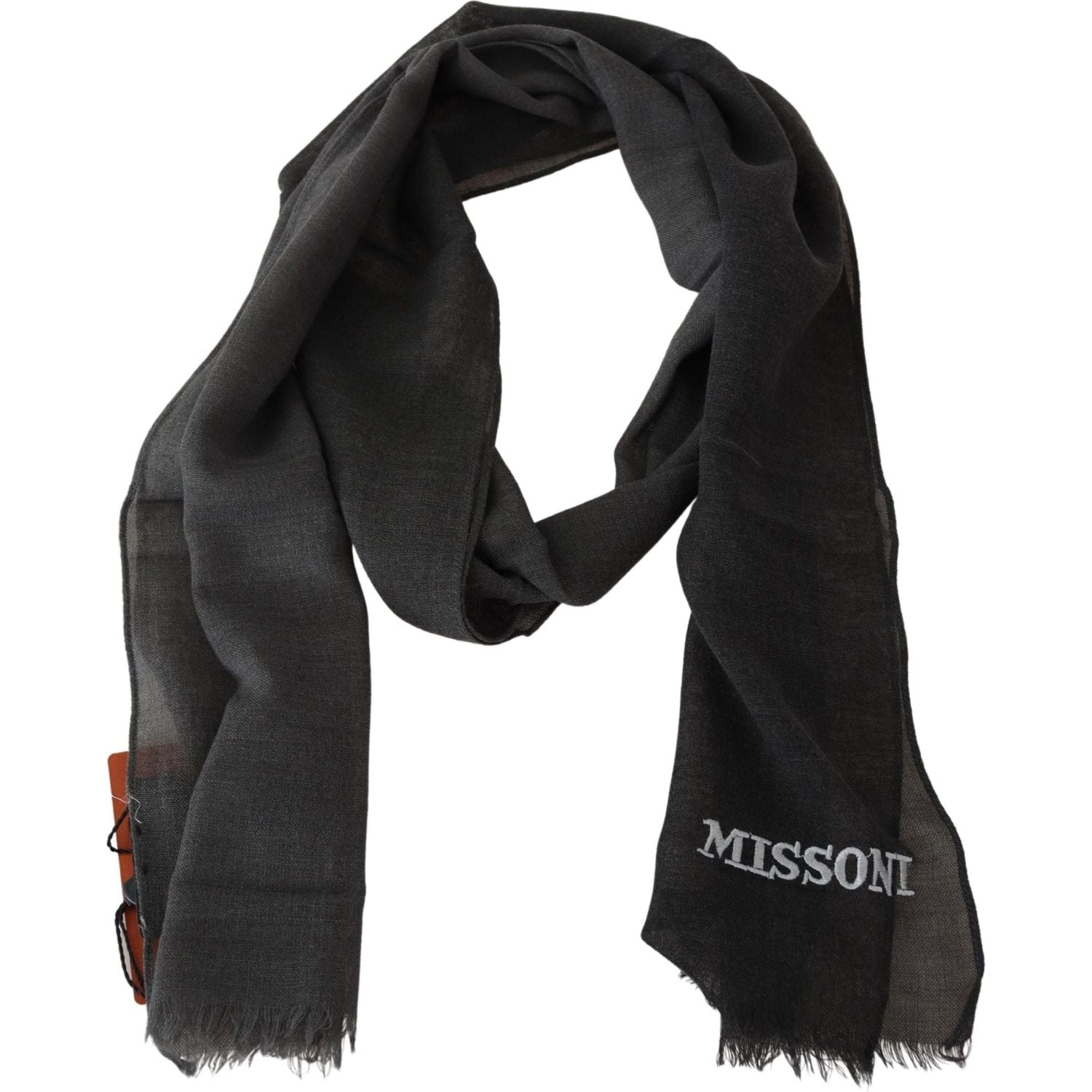 Missoni Black 100% Wool Unisex Neck Wrap Scarf