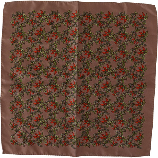 Dolce & Gabbana Brown Carrots Print Silk Handkerchief 1728,67345645728,Accessories,Brown,Dolce & Gabbana,Handkerchief - Men - Accessories,Material: 100% Silk,Men,Men - Accessories,New with tags,Pocket Squares - Ties and Formal Accessories - Accessories,Ti