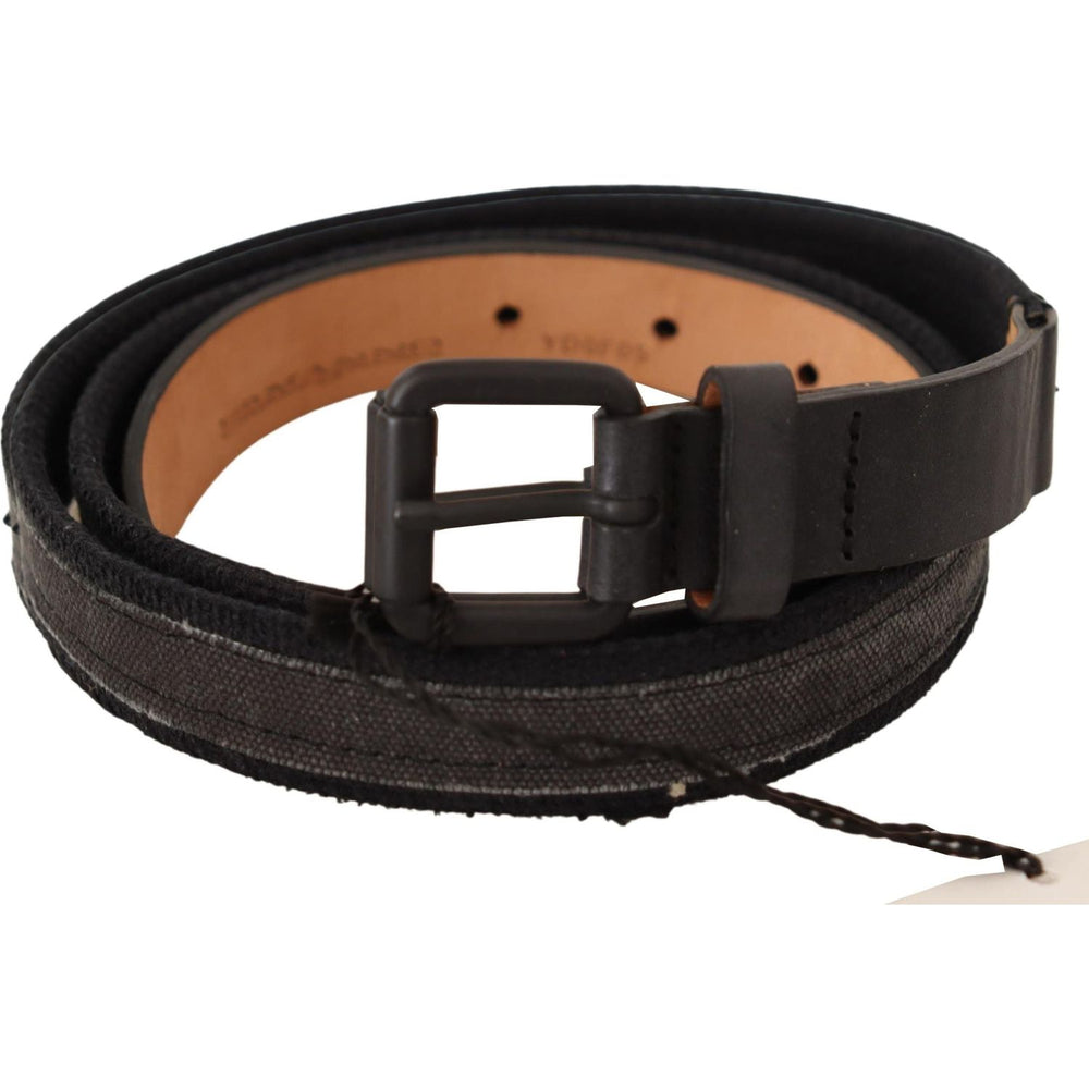 Ermanno Scervino Black Leather Logo Buckle Waist Women Belt BEL61017-95
