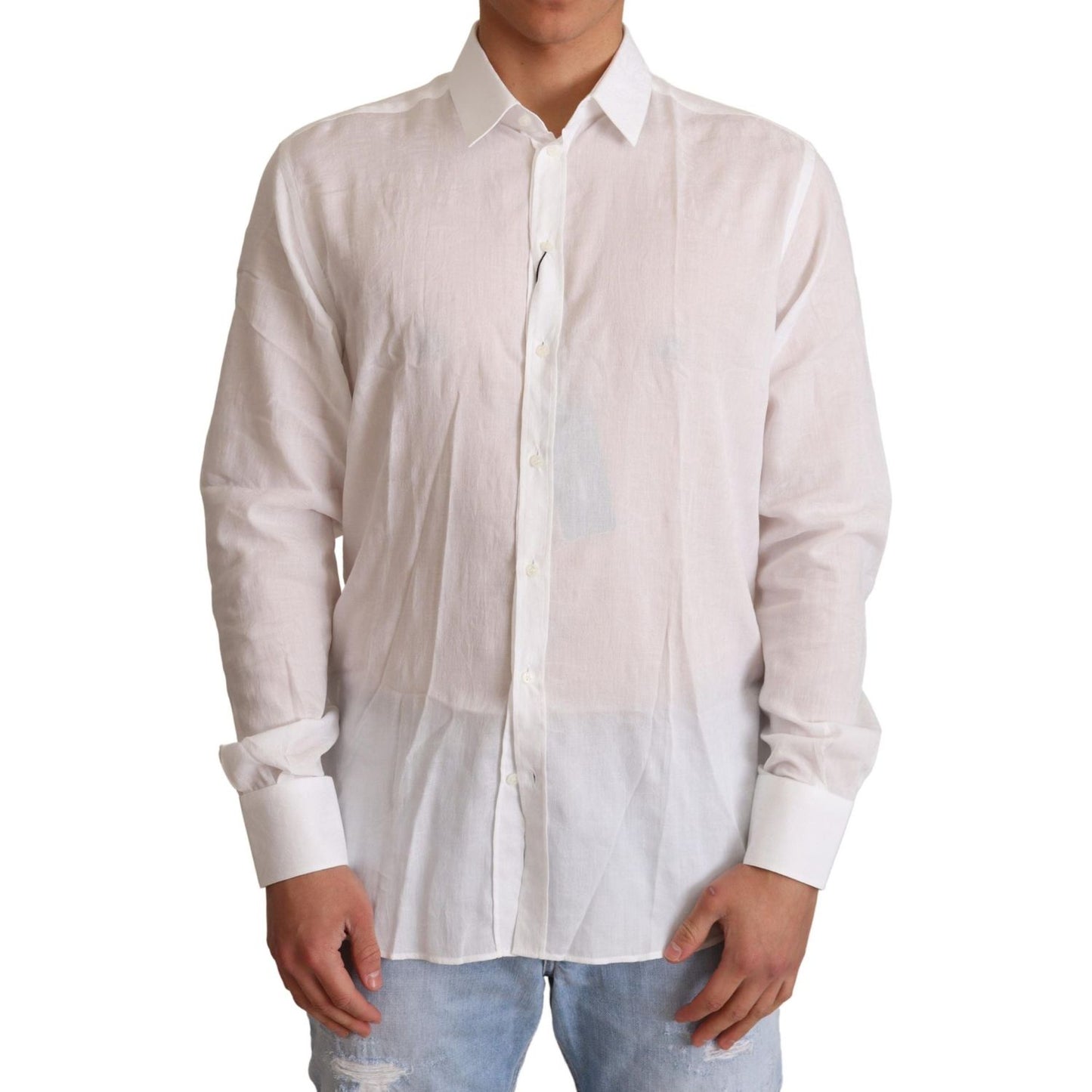 Dolce & Gabbana White Cotton Floral Pattern MARTINI Shirt 1728,67345645728,Clothing,Dolce & Gabbana,Dress Shirts - Shirts - Clothing,IT40 | M,Material: 100% Cotton,Men,Men - Clothing,New with tags,Shirts - Clothing,Shirts - Men - Clothing,White
