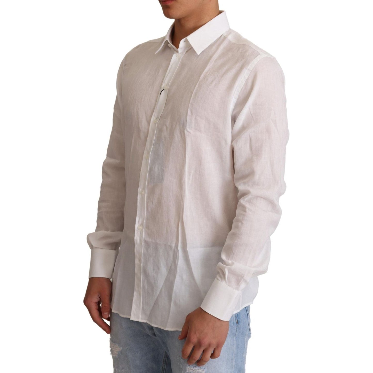 Dolce & Gabbana White Cotton Floral Pattern MARTINI Shirt 1728,67345645728,Clothing,Dolce & Gabbana,Dress Shirts - Shirts - Clothing,IT40 | M,Material: 100% Cotton,Men,Men - Clothing,New with tags,Shirts - Clothing,Shirts - Men - Clothing,White