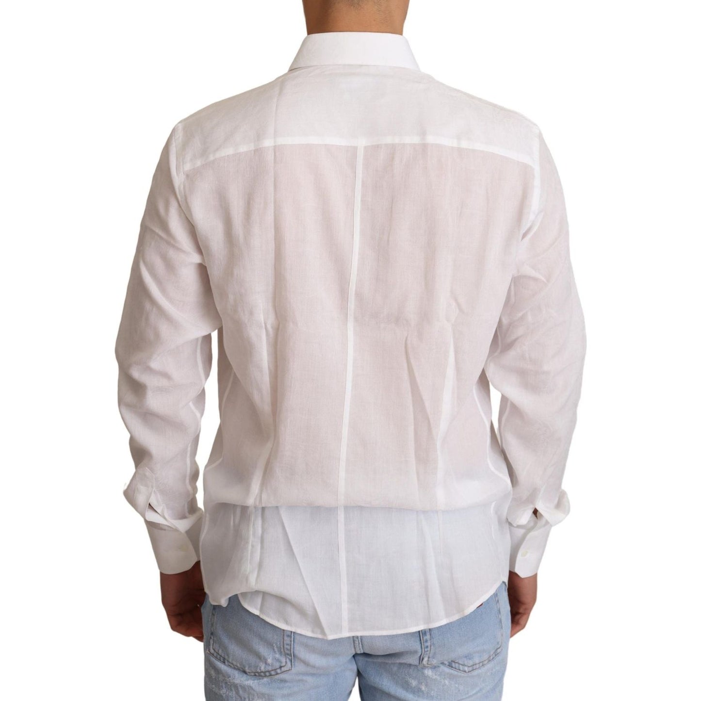Dolce & Gabbana White Cotton Floral Pattern MARTINI Shirt 1728,67345645728,Clothing,Dolce & Gabbana,Dress Shirts - Shirts - Clothing,IT40 | M,Material: 100% Cotton,Men,Men - Clothing,New with tags,Shirts - Clothing,Shirts - Men - Clothing,White
