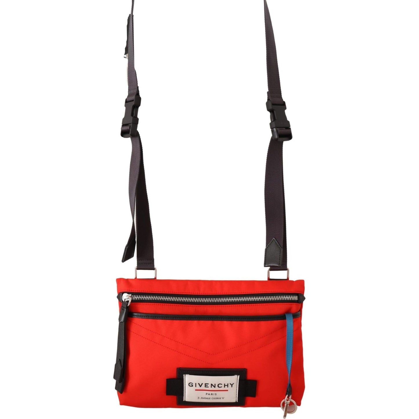 Givenchy Red Polyamide Downtown Flat Crossbody Bag Crossbody Bag