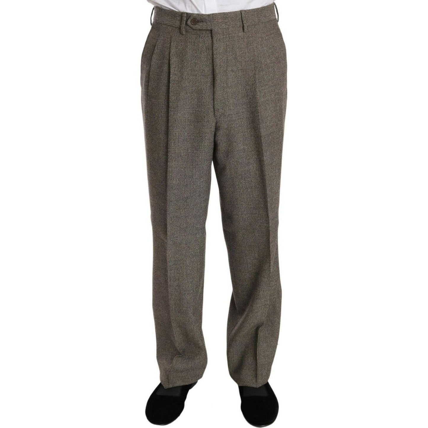 Fendi Brown Wool Regular Single Breasted Suit