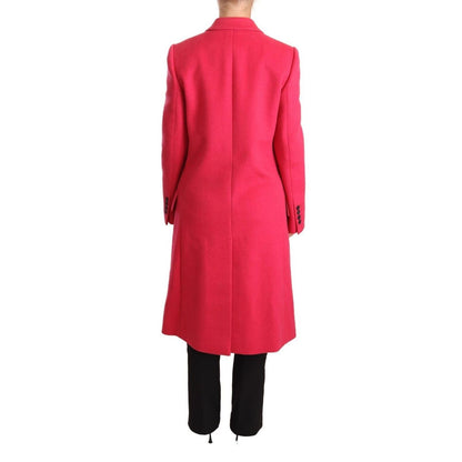 Dolce & Gabbana Pink Double Breasted Trenchcoat Jacket 1728,25% Cashmere,67345645728,Clothing,Dolce & Gabbana,IT38|XS,Jackets & Coats - Clothing,Jackets & Coats - Women - Clothing,Material: 75% Virgin Wool,New with tags,Pink,Trench Coats - Jackets & Coats