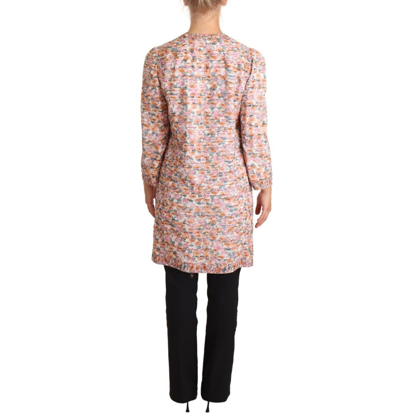 Dolce & Gabbana Multicolor Floral Print Silk Trench Coat Jacket 1728,67345645728,Clothing,Dolce & Gabbana,IT40 | M,Jackets & Coats - Clothing,Jackets & Coats - Women - Clothing,Material: 100% Silk,Multicolor,New with tags,Trench Coats - Jackets & Coats -