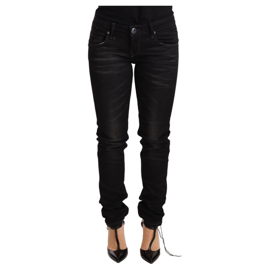 Acht Sleek Black Washed Skinny Jeans Jeans & Pants Acht