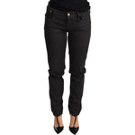 Ermanno Scervino Chic Black Low Waist Skinny Jeans Jeans & Pants Ermanno Scervino Black