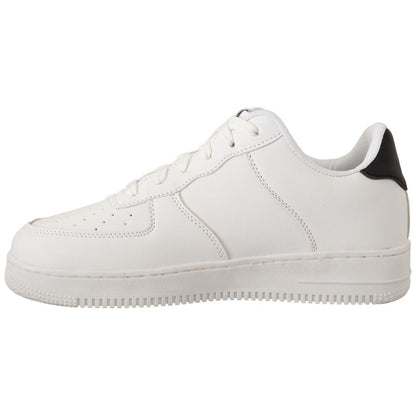 SIGNS White Leather Perforated Lace Up Sneakers Casual Men Shoes