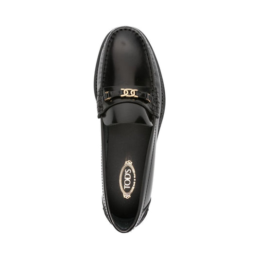 Tod's Women Loafers shoes Black Moccasins Tod'S