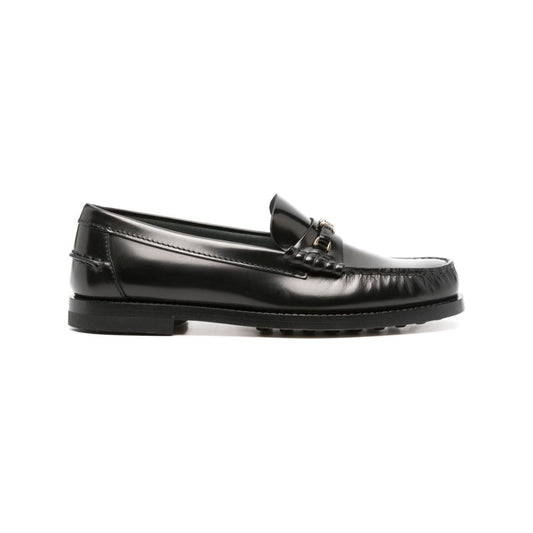 Tod's Women Loafers shoes Black Moccasins Tod'S