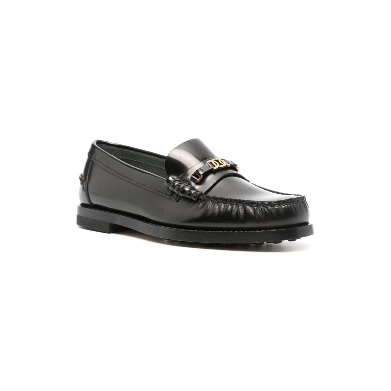 Tod's Women Loafers shoes Black Moccasins Tod'S