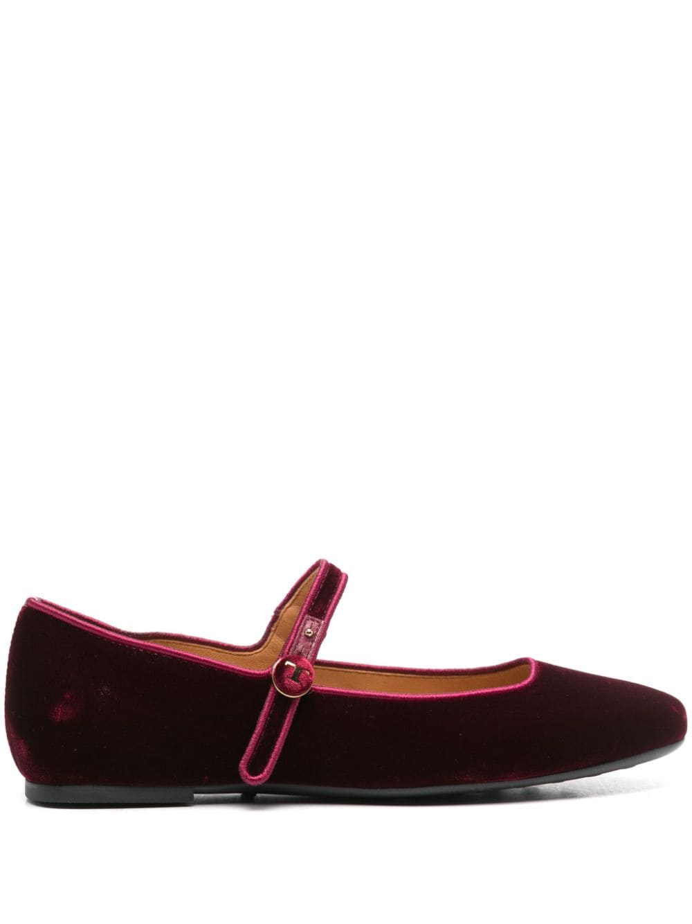 Tod's Velvet Ballet Flat shoes Bordeaux Flat Shoes Tod'S