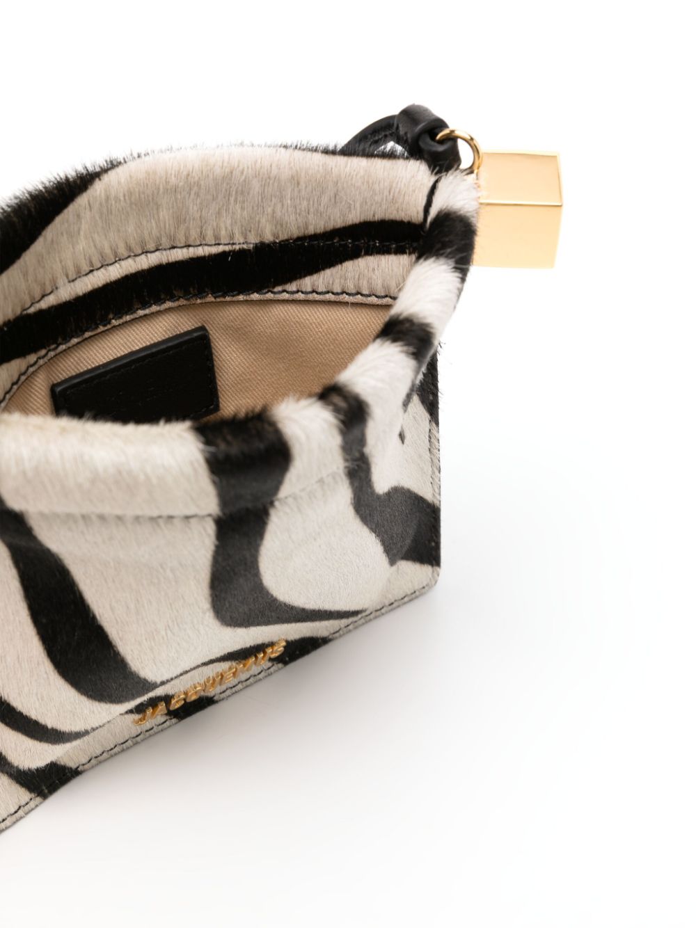 JACQUEMUS The Rond Carré Wallets Zebra Print Wallets JACQUEMUS