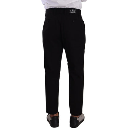 Dolce & Gabbana Black Cotton Stretch Chinos Trouser Jeans Dolce & Gabbana