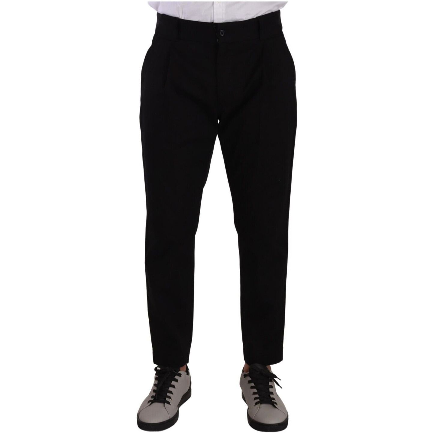 Dolce & Gabbana Black Cotton Stretch Chinos Trouser Jeans Dolce & Gabbana