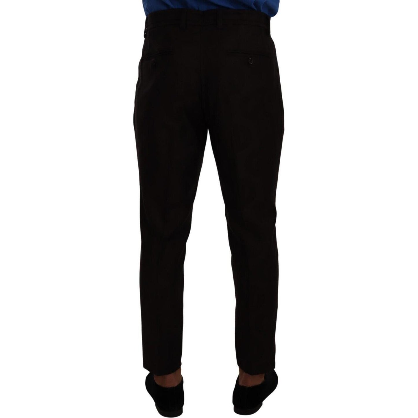 Dolce & Gabbana Bordeaux Wool Men Skinny Trouser Pants Dolce & Gabbana