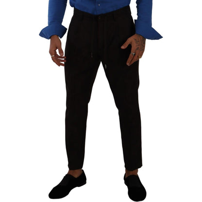 Dolce & Gabbana Bordeaux Wool Men Skinny Trouser Pants Dolce & Gabbana