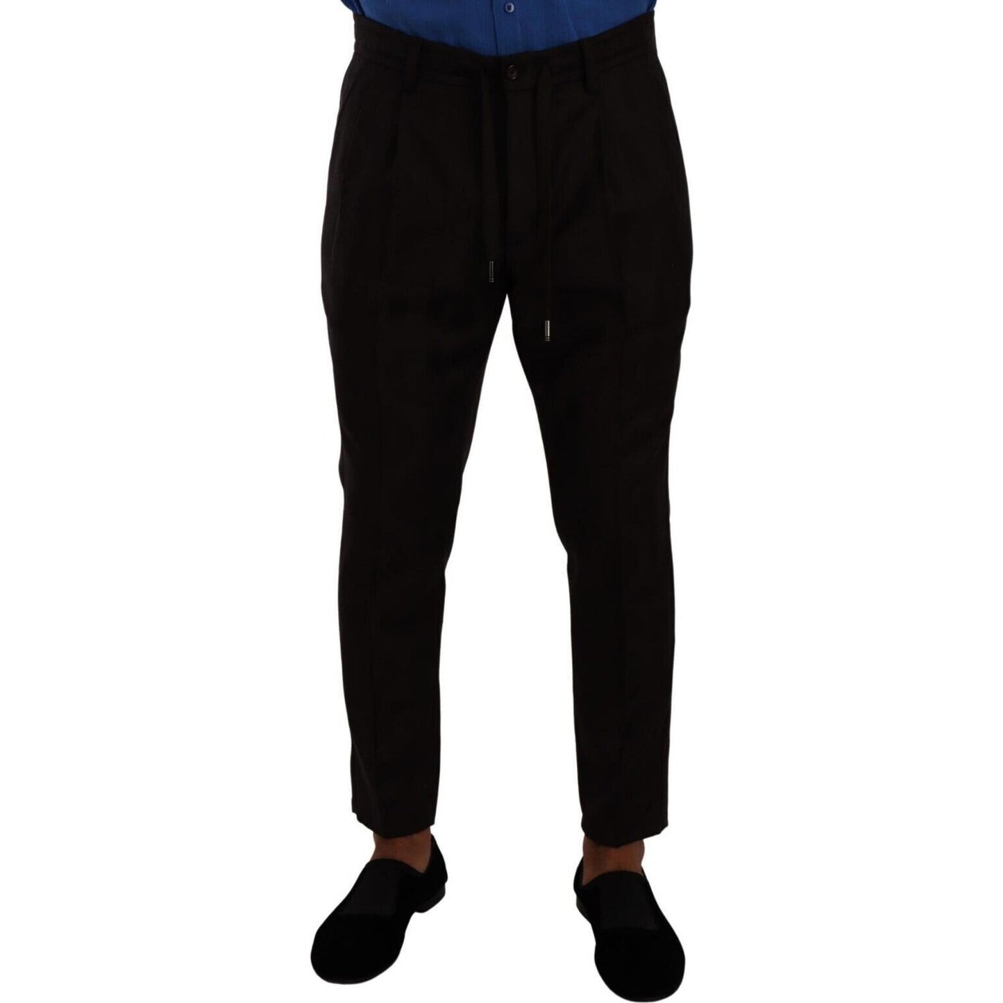 Dolce & Gabbana Bordeaux Wool Men Skinny Trouser Pants Dolce & Gabbana