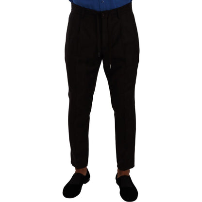 Dolce & Gabbana Bordeaux Wool Men Skinny Trouser Pants Dolce & Gabbana