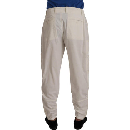 Dolce & Gabbana Off White Cotton Corduroy Cargo Pants Dolce & Gabbana