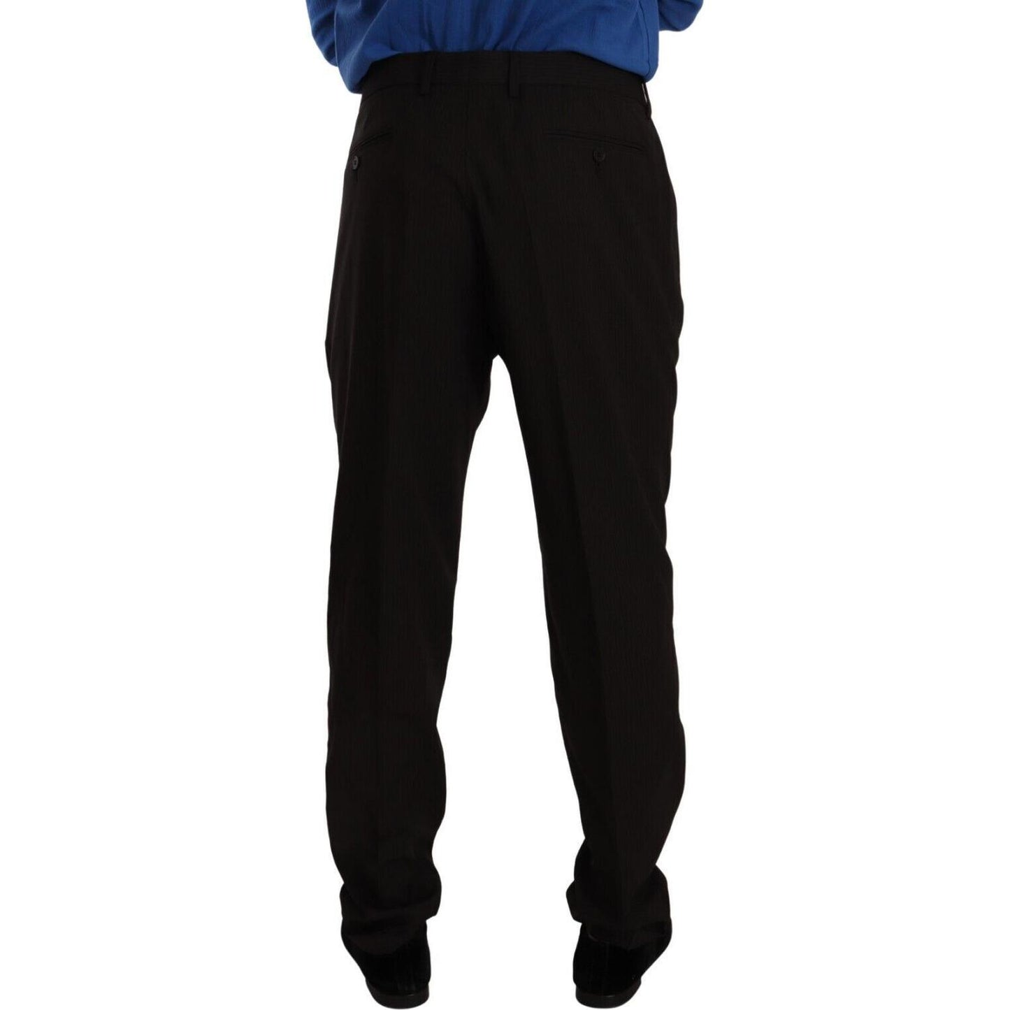 Dolce & Gabbana Brown Wool Skinny Formal Dress Pants Dolce & Gabbana