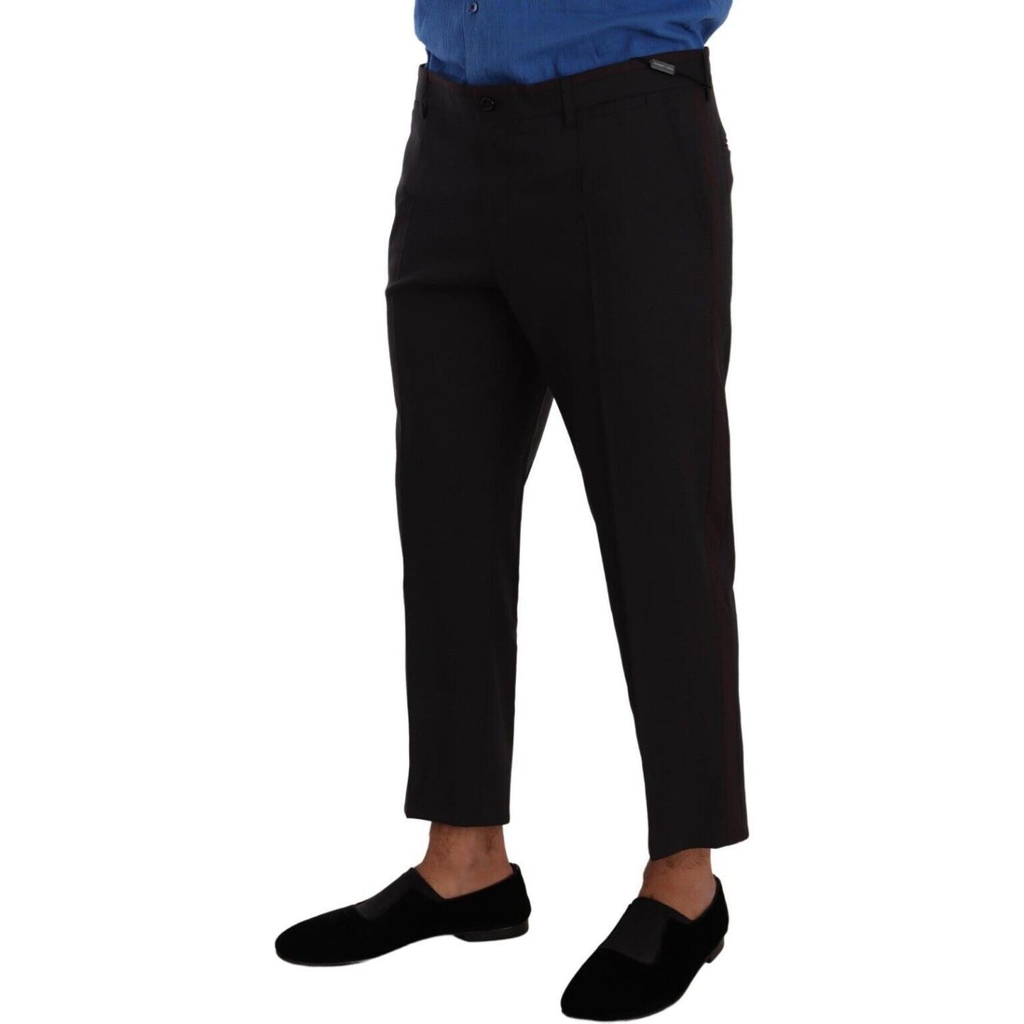 Dolce & Gabbana Gray Bordeaux Wool Trouser Dress Pants Dolce & Gabbana