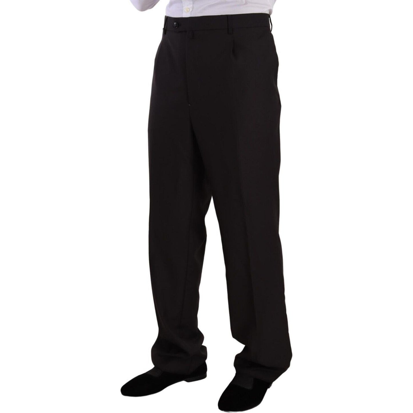 Domenico Tagliente Gray Polyester Single Breasted Formal Suit